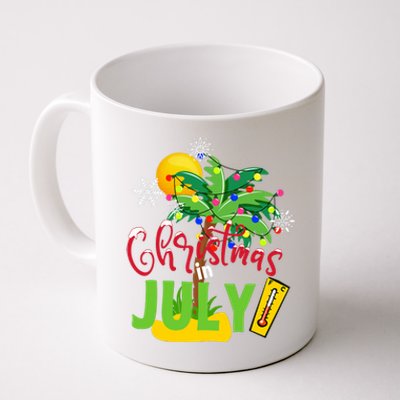 Funny Christmas In July Summer Beach Vacation Xmas Coffee Mug