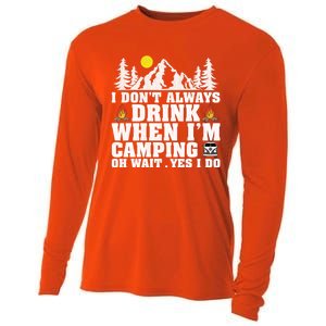 Funny Camper Im Dont Always When Im Camping Funny Gift Cooling Performance Long Sleeve Crew