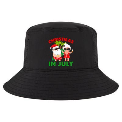 Funny Christmas In July Mr And Mrs Santa Claus Summer Cool Comfort Performance Bucket Hat