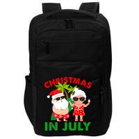 Funny Christmas In July Mr And Mrs Santa Claus Summer Impact Tech Backpack