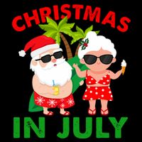 Funny Christmas In July Mr And Mrs Santa Claus Summer Impact Tech Backpack