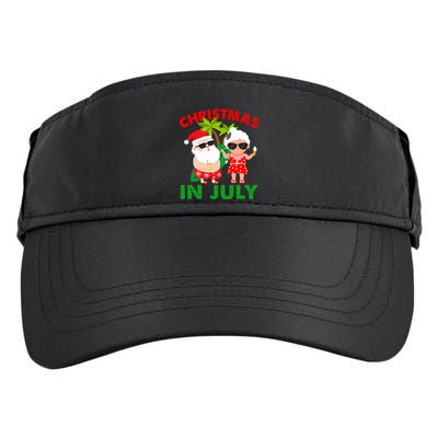 Funny Christmas In July Mr And Mrs Santa Claus Summer Adult Drive Performance Visor