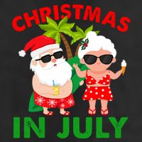 Funny Christmas In July Mr And Mrs Santa Claus Summer Adult Drive Performance Visor