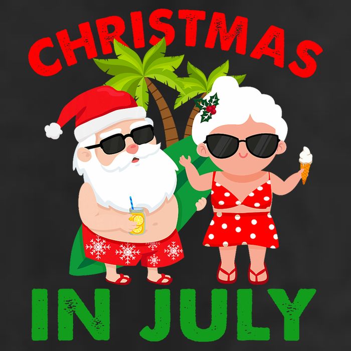 Funny Christmas In July Mr And Mrs Santa Claus Summer Adult Drive Performance Visor