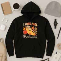 Funny Cute I Love Fall Prevention Retro Cartoon Socks Autumn Lover Hoodie
