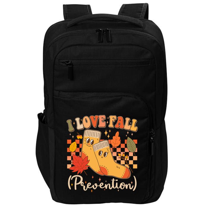 Funny Cute I Love Fall Prevention Retro Cartoon Socks Autumn Lover Impact Tech Backpack