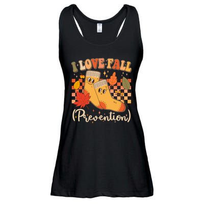 Funny Cute I Love Fall Prevention Retro Cartoon Socks Autumn Lover Ladies Essential Flowy Tank