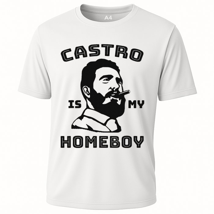 Fidel Castro Is My Homeboy Funny Cuba Cooling Performance Crew T-Shirt