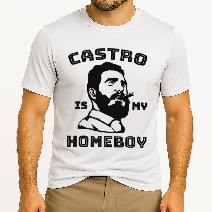 Fidel Castro Is My Homeboy Funny Cuba Cooling Performance Crew T-Shirt