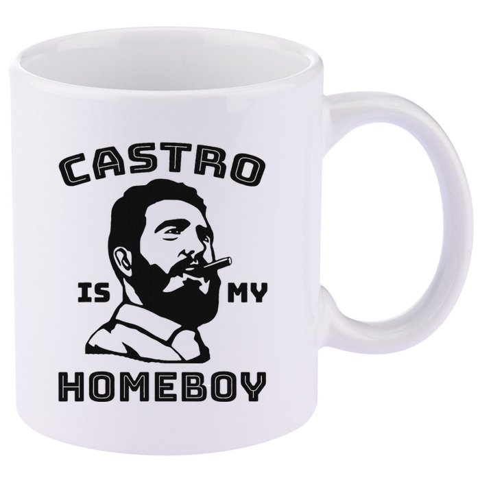 Fidel Castro Is My Homeboy Funny Cuba 11oz C Handle Ceramic Mug