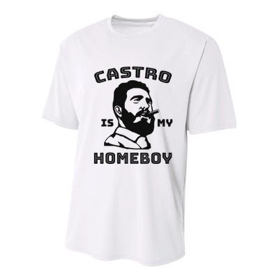 Fidel Castro Is My Homeboy Funny Cuba Youth Performance Sprint T-Shirt