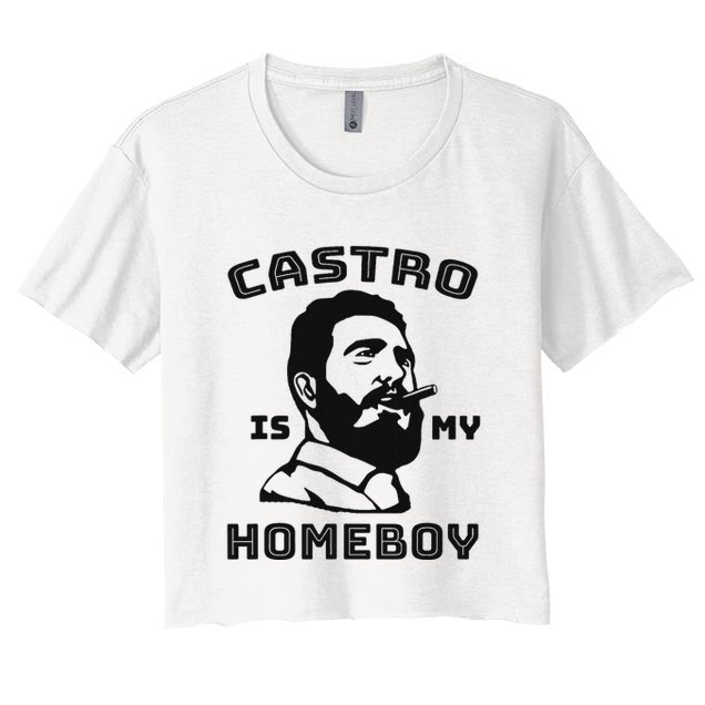Fidel Castro Is My Homeboy Funny Cuba Crop Top