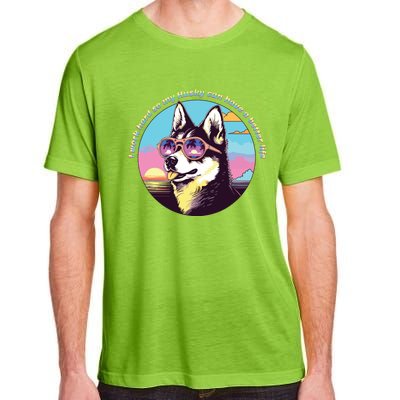 Funny Cute I Work Hard So My Husky Can Have A Better Life Adult ChromaSoft Performance T-Shirt