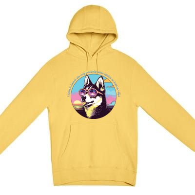 Funny Cute I Work Hard So My Husky Can Have A Better Life Premium Pullover Hoodie