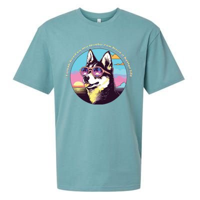 Funny Cute I Work Hard So My Husky Can Have A Better Life Sueded Cloud Jersey T-Shirt