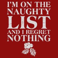 Funny Christmas I'm On The Naughty List And I Regret Nothing Sustainable Knit Beanie