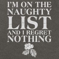 Funny Christmas I'm On The Naughty List And I Regret Nothing Cotton Canvas Backpack