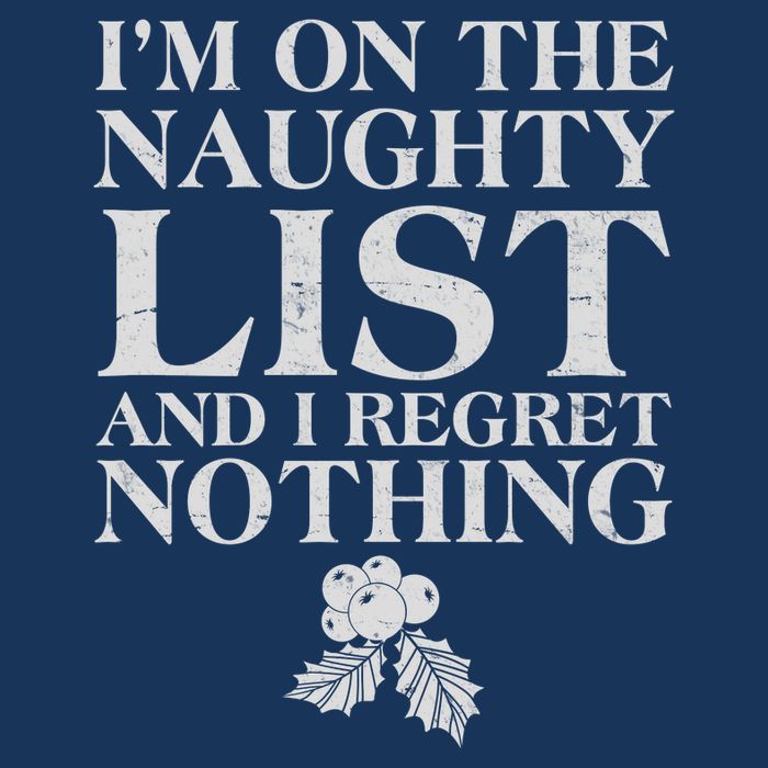 Funny Christmas I'm On The Naughty List And I Regret Nothing Infant Baby Jersey Bodysuit