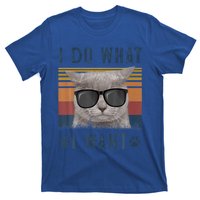 Funny Cat I Do What I Want Cat Retro 90s Cat Lovers Gift T-Shirt