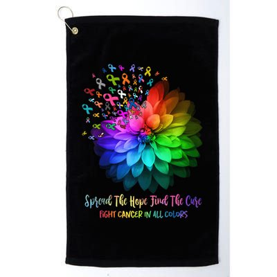 Fight Cancer In All Color Spread The Hope Find a Cure Golf Towel