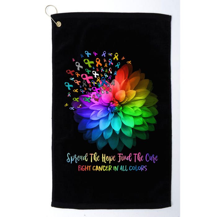 Fight Cancer In All Color Spread The Hope Find a Cure Golf Towel