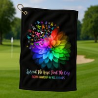 Fight Cancer In All Color Spread The Hope Find a Cure Golf Towel