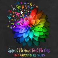 Fight Cancer In All Color Spread The Hope Find a Cure Golf Towel
