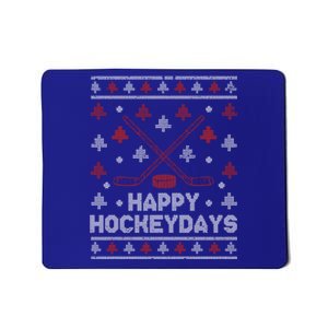 Funny Christmas Ice Hockey Player Fan Xmas Happy Hockeydays Gift Mousepad