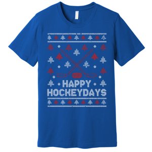 Funny Christmas Ice Hockey Player Fan Xmas Happy Hockeydays Gift Premium T-Shirt