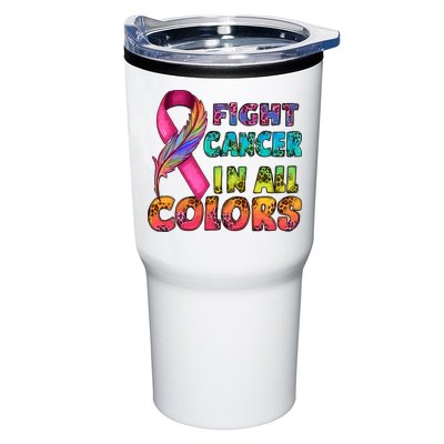 Fight Cancer In All Color Cancer Awareness For Cancer Supporter Tumbler