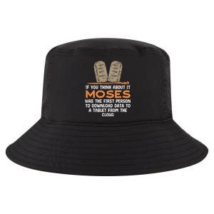 Funny Christian If You Think About It Moses Religious Cool Comfort Performance Bucket Hat