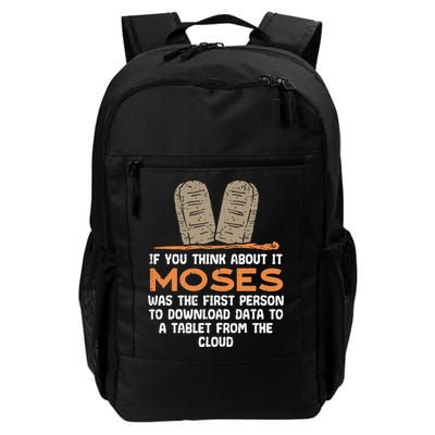 Funny Christian If You Think About It Moses Religious Backpack