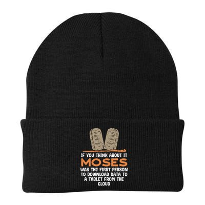 Funny Christian If You Think About It Moses Religious Beanie
