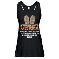 Funny Christian If You Think About It Moses Religious Ladies Essential Flowy Tank