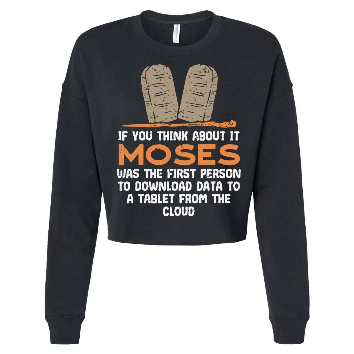 Funny Christian If You Think About It Moses Religious Cooling Performance Long Sleeve Crew