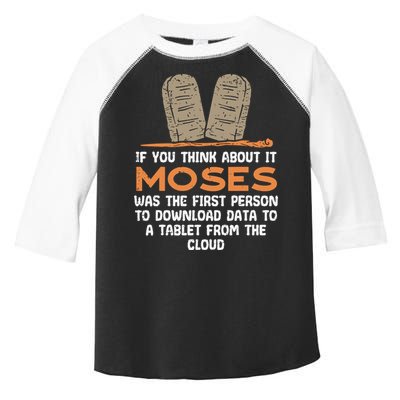 Funny Christian If You Think About It Moses Religious Toddler Fine Jersey T-Shirt