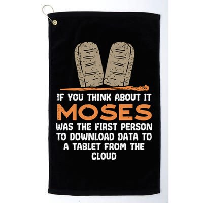 Funny Christian If You Think About It Moses Religious Golf Towel