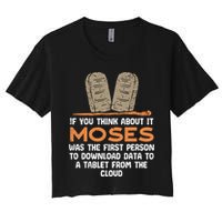 Funny Christian If You Think About It Moses Religious Crop Top