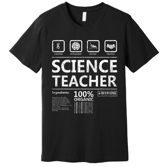 Funny Creative Intelegent Science Chemistry Biology Teacher Premium T-Shirt