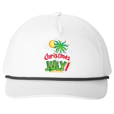 Funny Christmas in July Summer Beach Vacation Xmas Snapback Five-Panel Rope Hat