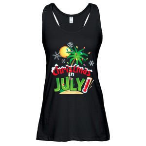 Funny Christmas in July Summer Beach Vacation Xmas Ladies Essential Flowy Tank