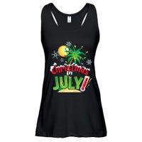 Funny Christmas in July Summer Beach Vacation Xmas Ladies Essential Flowy Tank