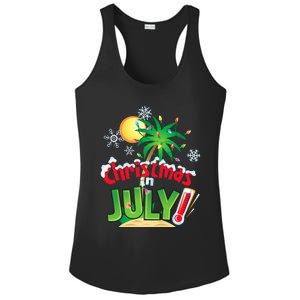 Funny Christmas in July Summer Beach Vacation Xmas Ladies PosiCharge Competitor Racerback Tank