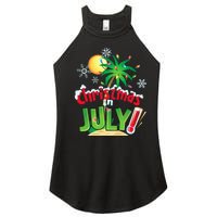 Funny Christmas in July Summer Beach Vacation Xmas Women's Perfect Tri Rocker Tank