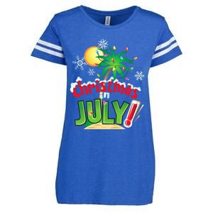 Funny Christmas in July Summer Beach Vacation Xmas Enza Ladies Jersey Football T-Shirt