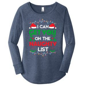 Funny Christmas I Can Get You On Naughty List Gift Women's Perfect Tri Tunic Long Sleeve Shirt