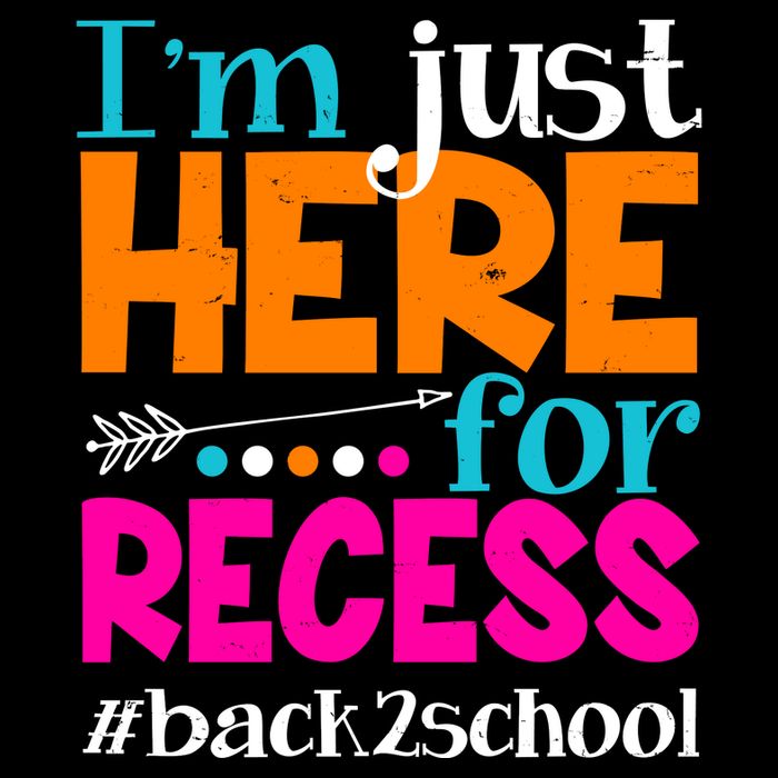 Funny Cute I'm Just Here For Recess #Back 2 School 16 in Basic Backpack