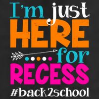 Funny Cute I'm Just Here For Recess #Back 2 School Golf Towel