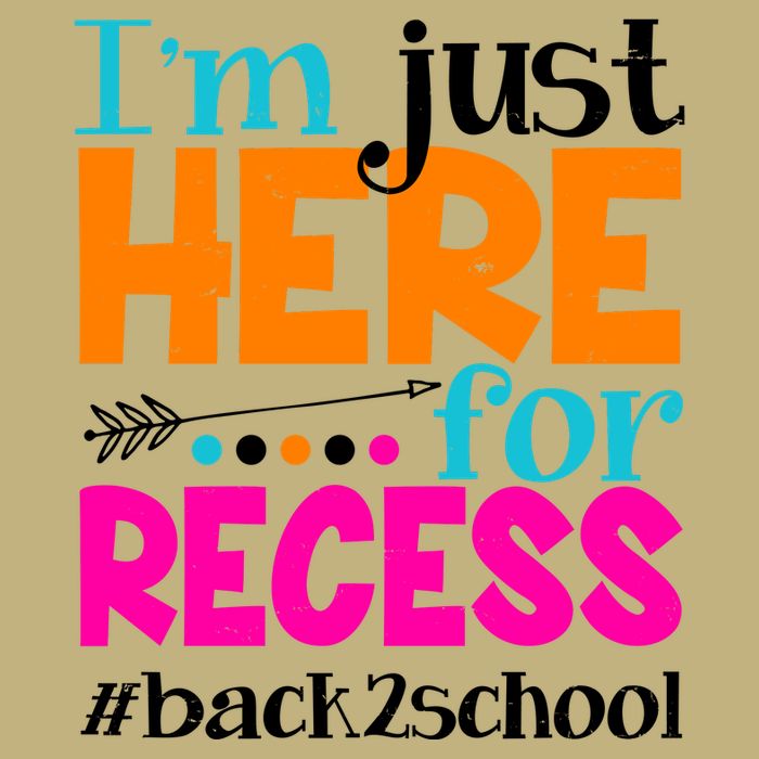 Funny Cute I'm Just Here For Recess #Back 2 School Magnet