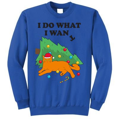 Funny Cat I Do What I Want Christmas Graphic Gift Tall Sweatshirt